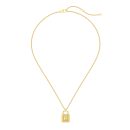 925 Sterling Silver 18K Gold Plated Cubic Zirconia Necklace