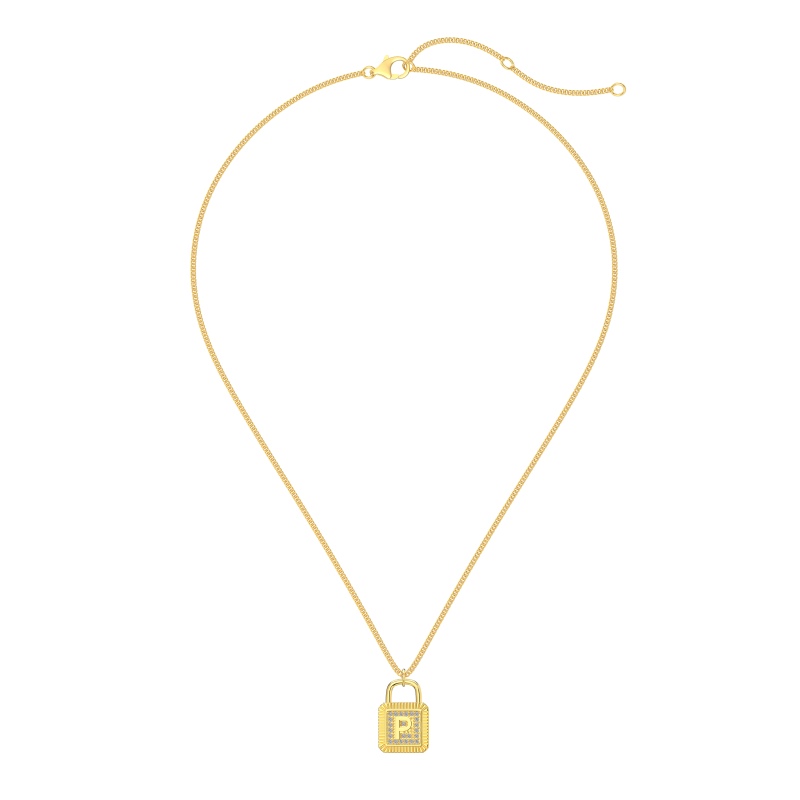 925 Sterling Silver 18K Gold Plated Cubic Zirconia Necklace