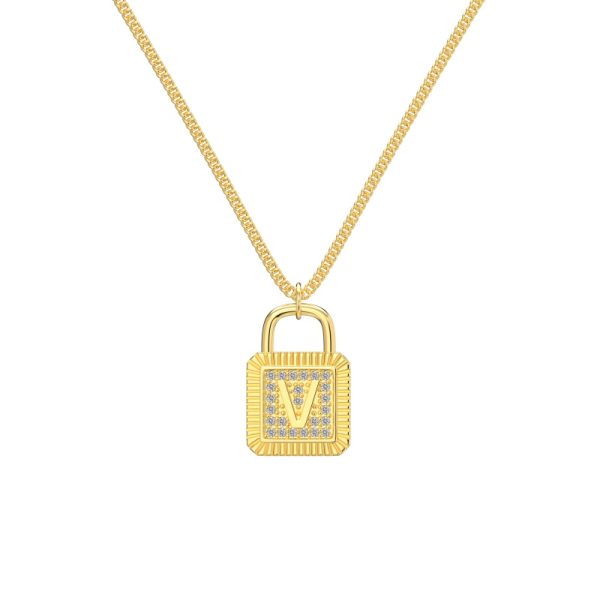 925 Sterling Silver 18K Gold Plated Cubic Zirconia Necklace