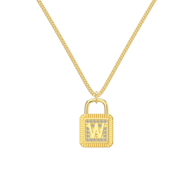925 Sterling Silver 18K Gold Plated Cubic Zirconia Necklace