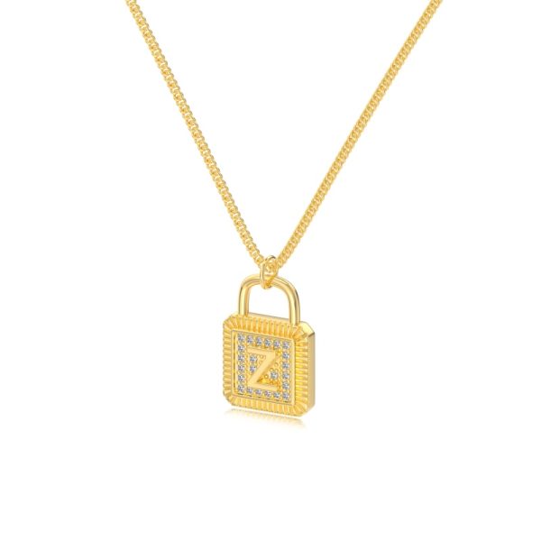 925 Sterling Silver 18K Gold Plated Cubic Zirconia Necklace
