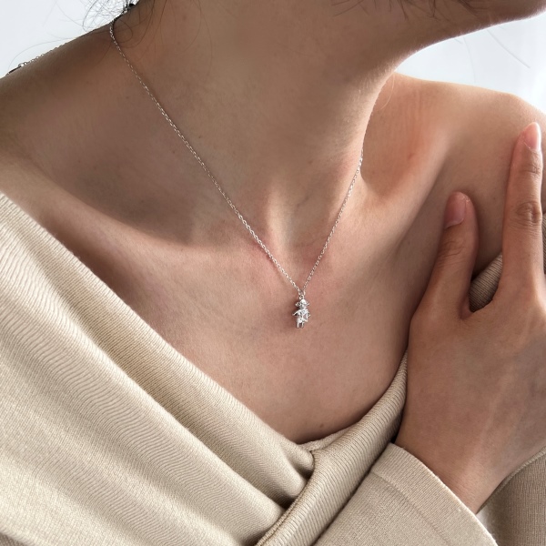 925 Sterling Silver 14K Gold Plated Cubic Zirconia Necklace - Image 5