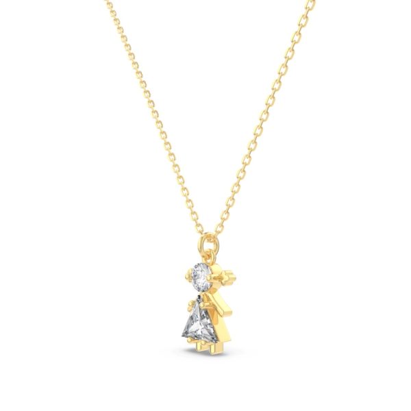 925 Sterling Silver 14K Gold Plated Cubic Zirconia Necklace