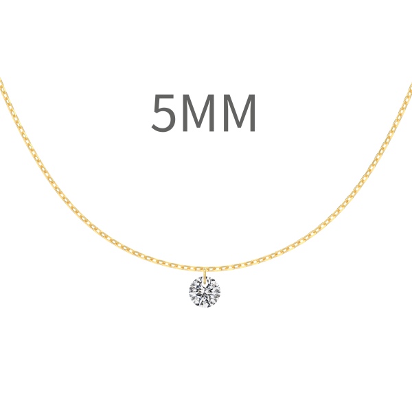 14K Gold Plated Cubic Zirconia Necklace - Image 4