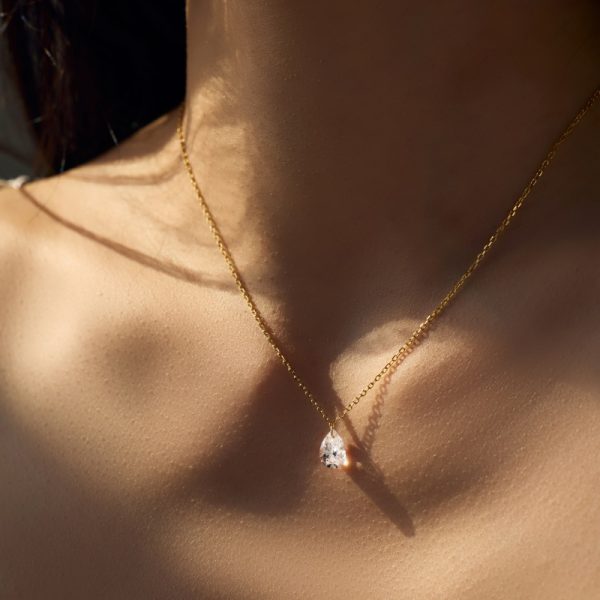 14K Gold Plated Cubic Zirconia Necklace
