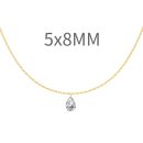 14K Gold Plated Cubic Zirconia Necklace
