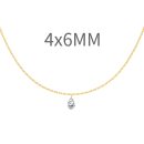 14K Gold Plated Cubic Zirconia Necklace
