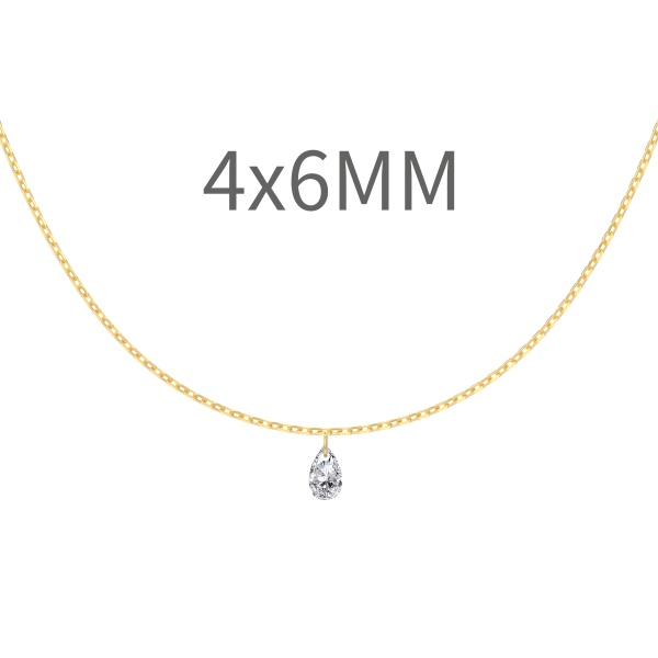 14K Gold Plated Cubic Zirconia Necklace - Image 4