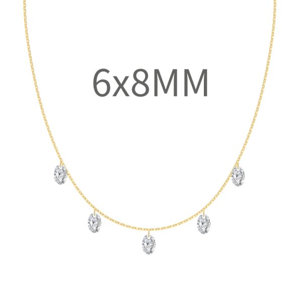 14K Gold Plated Cubic Zirconia Necklace