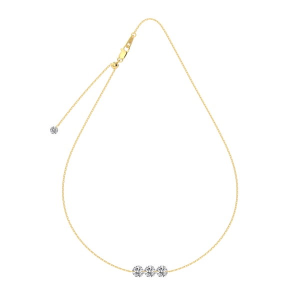 14K Gold Plated Cubic Zirconia Necklace - Image 4