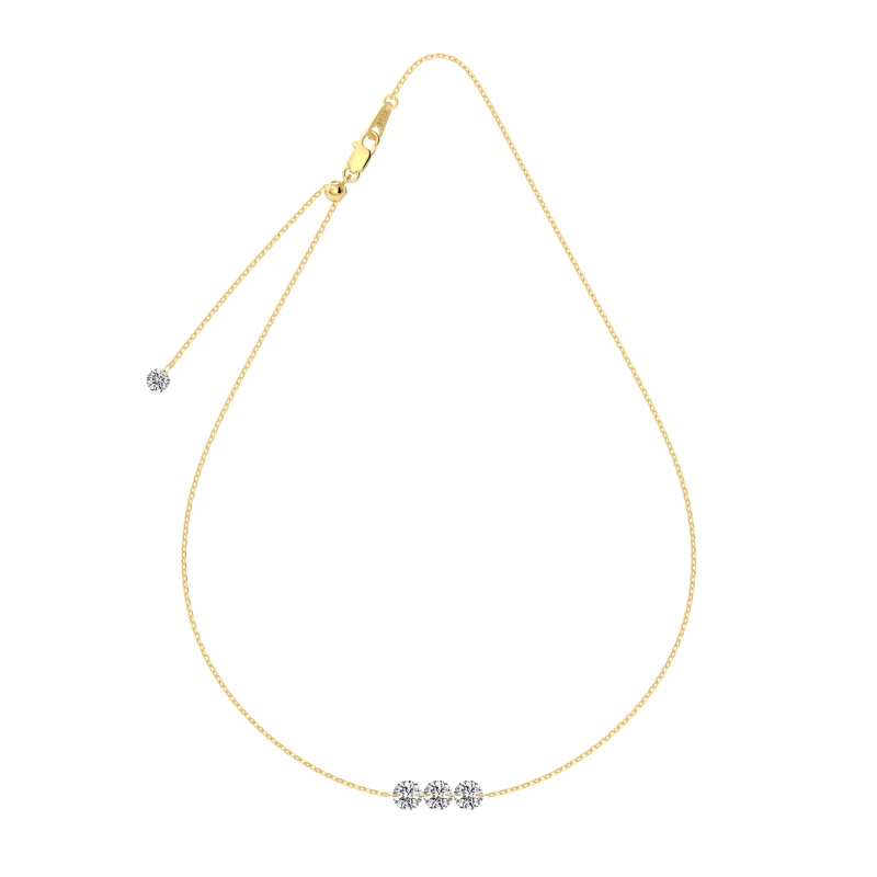 14K Gold Plated Cubic Zirconia Necklace