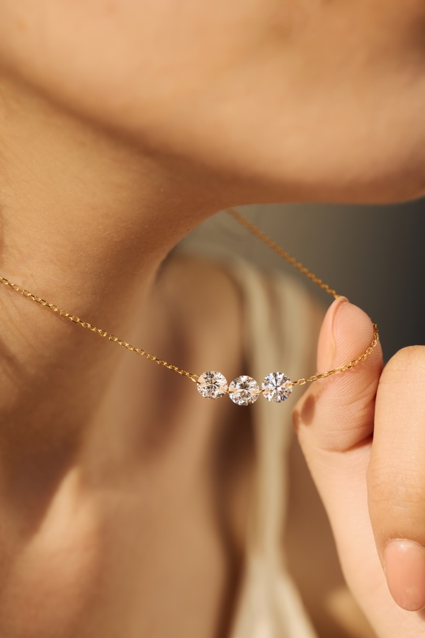 14K Gold Plated Cubic Zirconia Necklace - Image 5