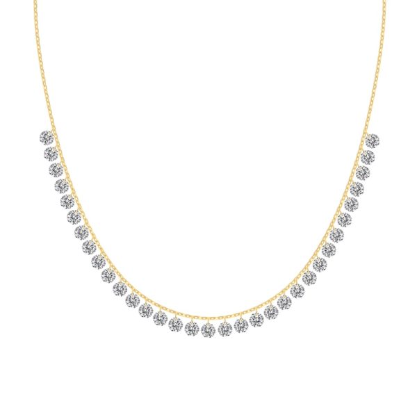 14K Gold Plated Cubic Zirconia Necklace