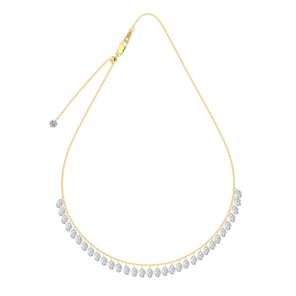 14K Gold Plated Cubic Zirconia Necklace
