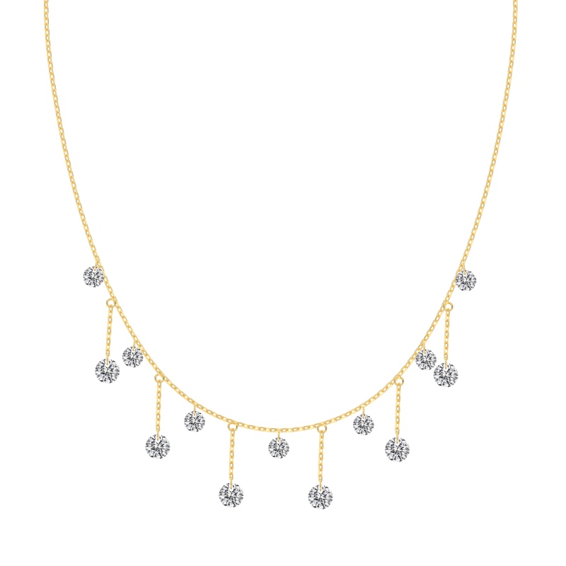 14K Gold Plated Cubic Zirconia Necklace