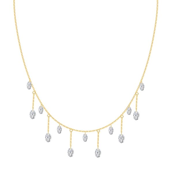 14K Gold Plated Cubic Zirconia Necklace