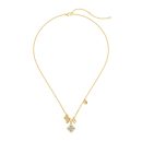925 Sterling Silver 18K Gold Plated Cubic Zirconia Necklace