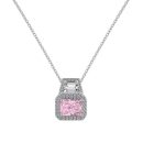 925 Sterling Silver Cubic Zirconia Rectangle Cut Necklace