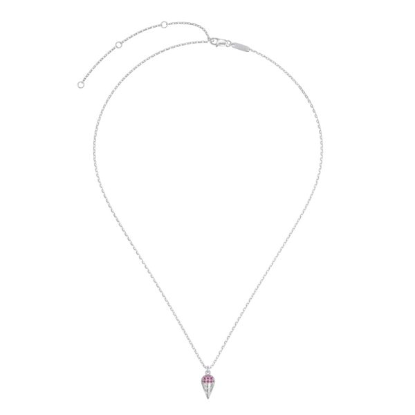 925 Sterling Silver 14K Gold Plated Cubic Zirconia Necklace