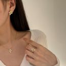 925 Sterling Silver 14K Gold Plated Cubic Zirconia Necklace