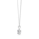 925 Sterling Silver Cubic Zirconia Heart Necklace