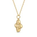 925 Sterling Silver 22K Gold Plated Cubic Zirconia Necklace
