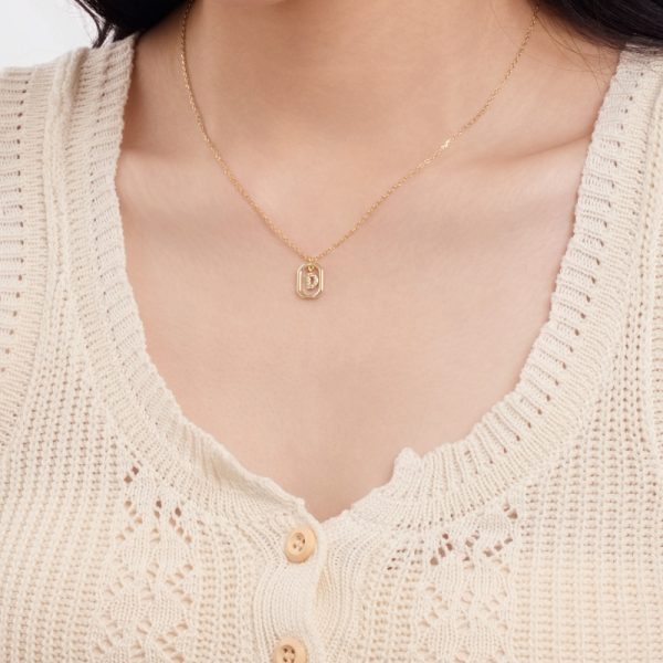 925 Sterling Silver 14K Gold Plated Cubic Zirconia Necklace