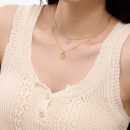 925 Sterling Silver 14K Gold Plated Cubic Zirconia Necklace