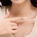 925 Sterling Silver 14K Gold Plated Cubic Zirconia Necklace