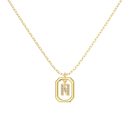 925 Sterling Silver 14K Gold Plated Cubic Zirconia Necklace