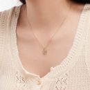 925 Sterling Silver 14K Gold Plated Cubic Zirconia Necklace