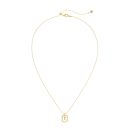 925 Sterling Silver 14K Gold Plated Cubic Zirconia Necklace