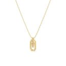 925 Sterling Silver 14K Gold Plated Cubic Zirconia Necklace