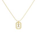 925 Sterling Silver 14K Gold Plated Cubic Zirconia Necklace