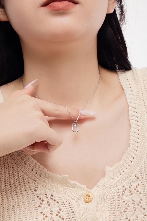 925 Sterling Silver 14K Gold Plated Cubic Zirconia Necklace - Image 4