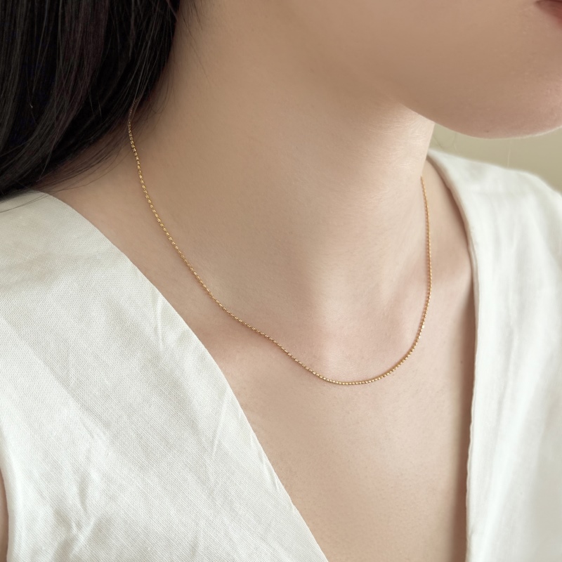 925 Sterling Silver 18K Plated Necklace - Image 3