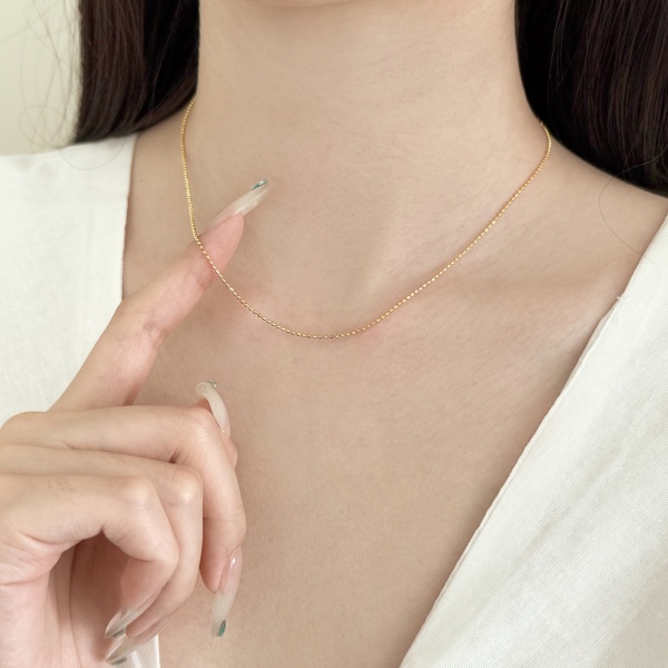 925 Sterling Silver 18K Plated Necklace - Image 5