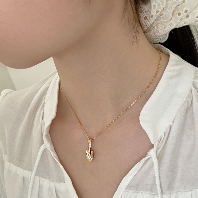 925 Sterling Silver 18K Gold Plated Cubic Zirconia Necklace