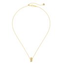 925 Sterling Silver 22K Gold Plated Cubic Zirconia Necklace