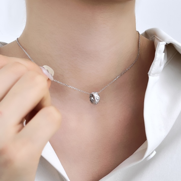 925 Sterling Silver Cubic Zirconia Necklace - Image 5