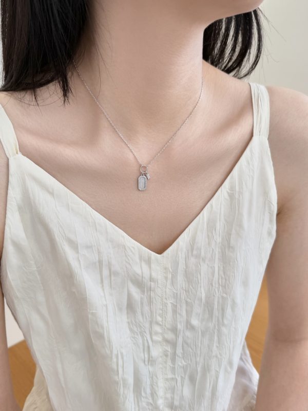 925 Sterling Silver 18K Gold Plated Cubic Zirconia Necklace