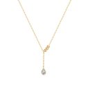 925 Sterling Silver 18K Gold Plated Cubic Zirconia Necklace