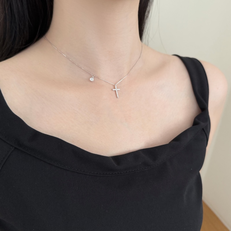 925 Sterling Silver Cubic Zirconia Necklace - Image 2