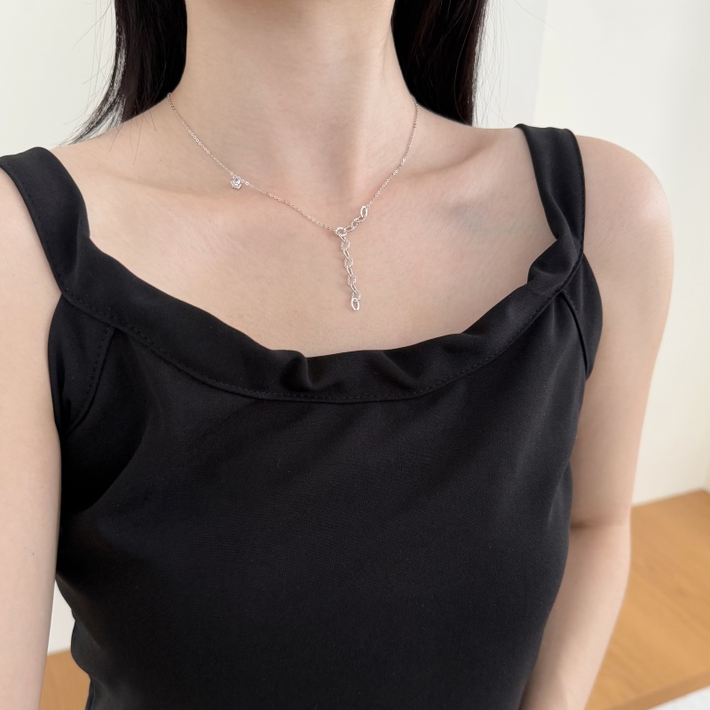 925 Sterling Silver Cubic Zirconia Necklace - Image 3
