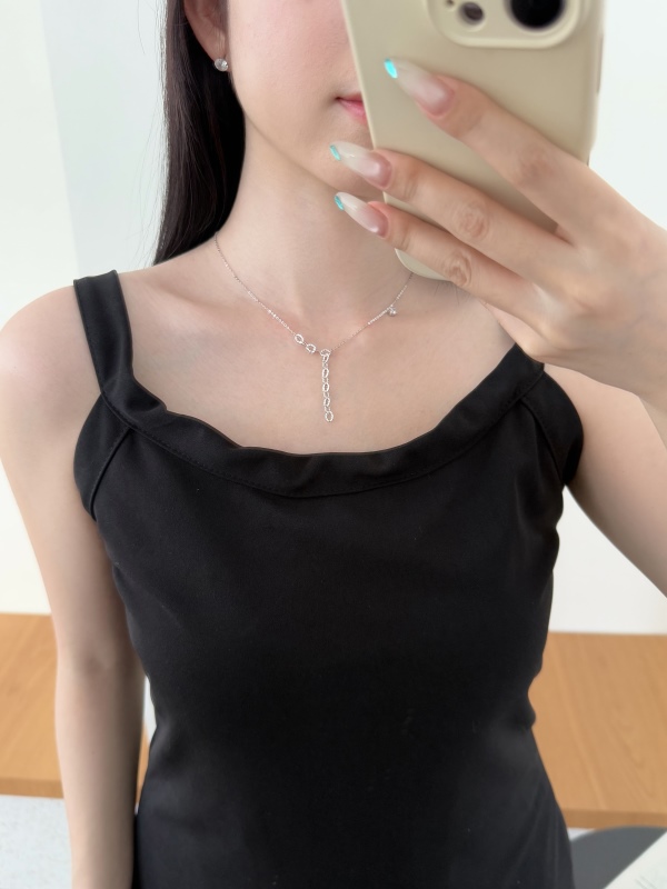 925 Sterling Silver Cubic Zirconia Necklace - Image 5