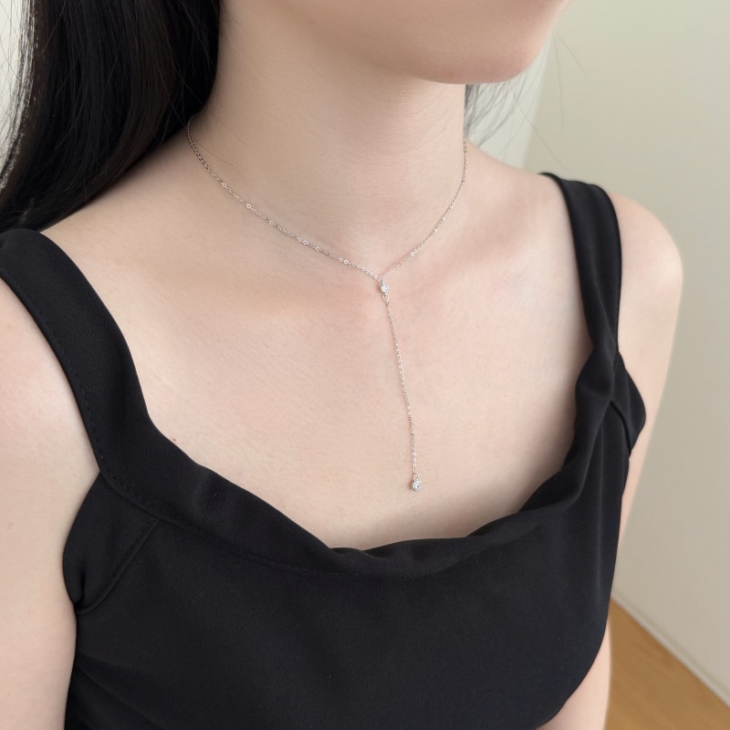 925 Sterling Silver Cubic Zirconia Necklace - Image 2
