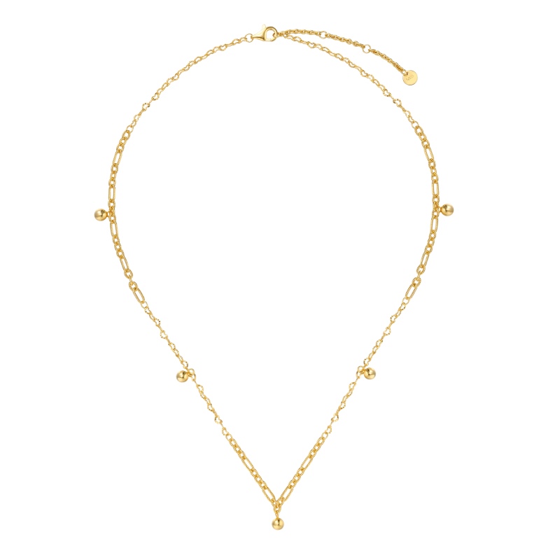 925 Sterling Silver 18K Gold Plated Necklace - Image 3
