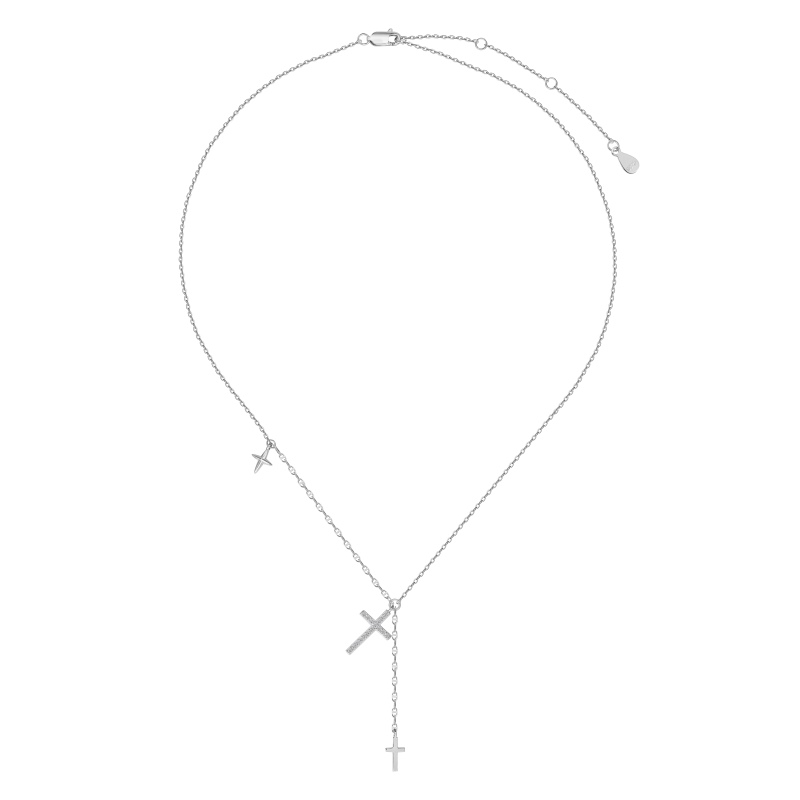 925 Sterling Silver Cubic Zirconia Necklace - Image 2