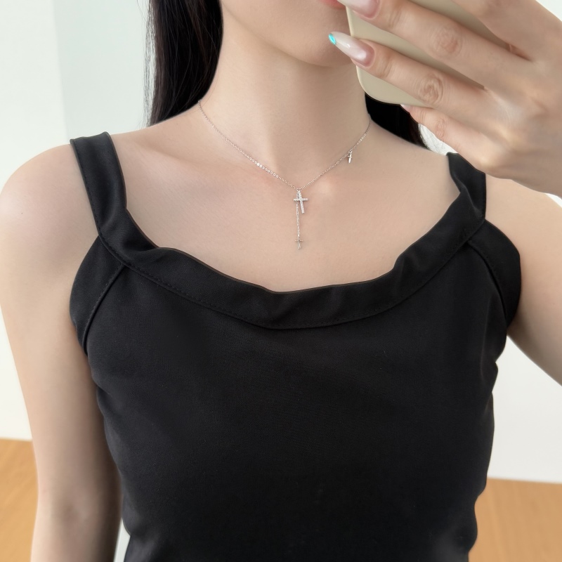 925 Sterling Silver Cubic Zirconia Necklace - Image 3