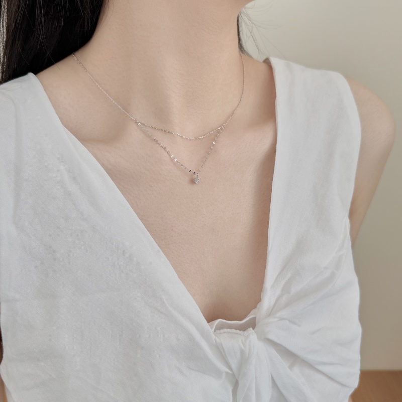 925 Sterling Silver Cubic Zirconia Necklace - Image 3